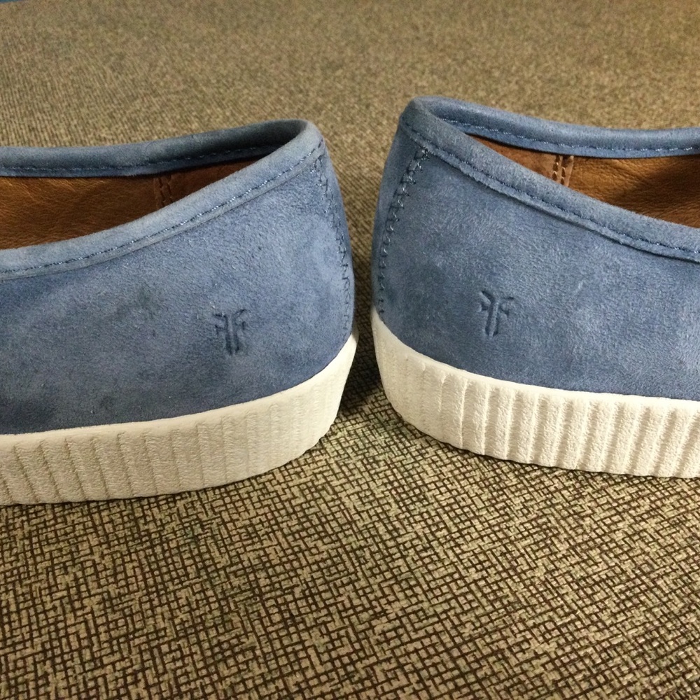 Frye Camille Blue Suede Slip On Sneakers - Picture 8 of 10